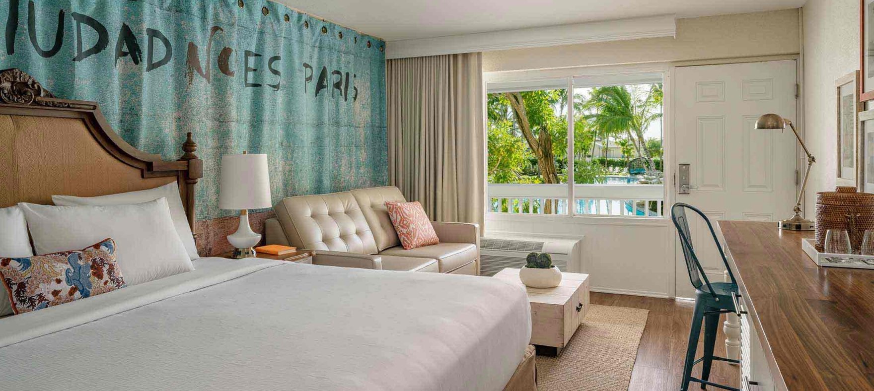 A Havana Cabana poolside view room decor and layout