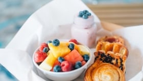 a plate of pastry breakfast